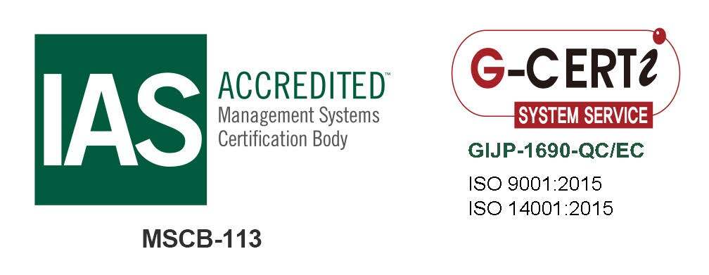 マーク：ISO9001 ・ISO14001認証マーク